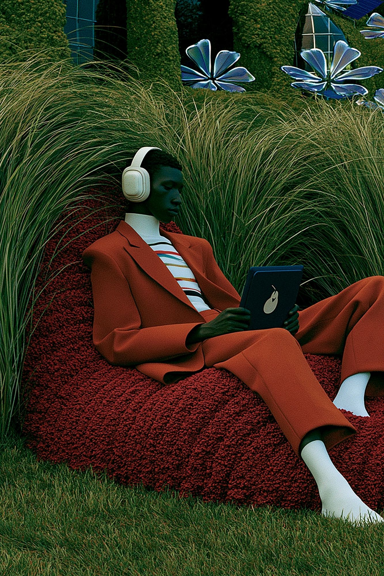 Surreal Garden Listener Print. poster — fine-art art