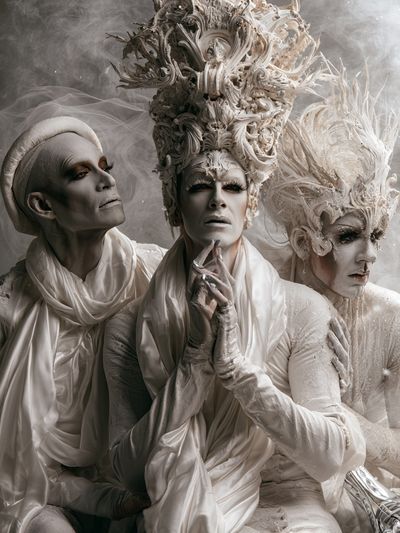Surreal White Figures Fine-Art Poster. poster