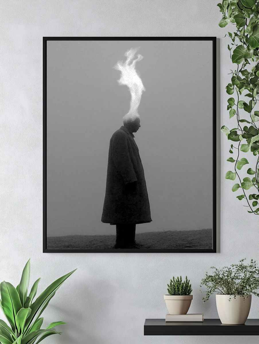Surreal Figure in Fog Poster. — room view 4