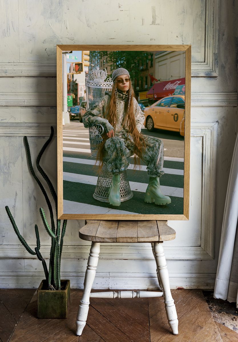 Street Fashion Portrait Poster. — room view 1