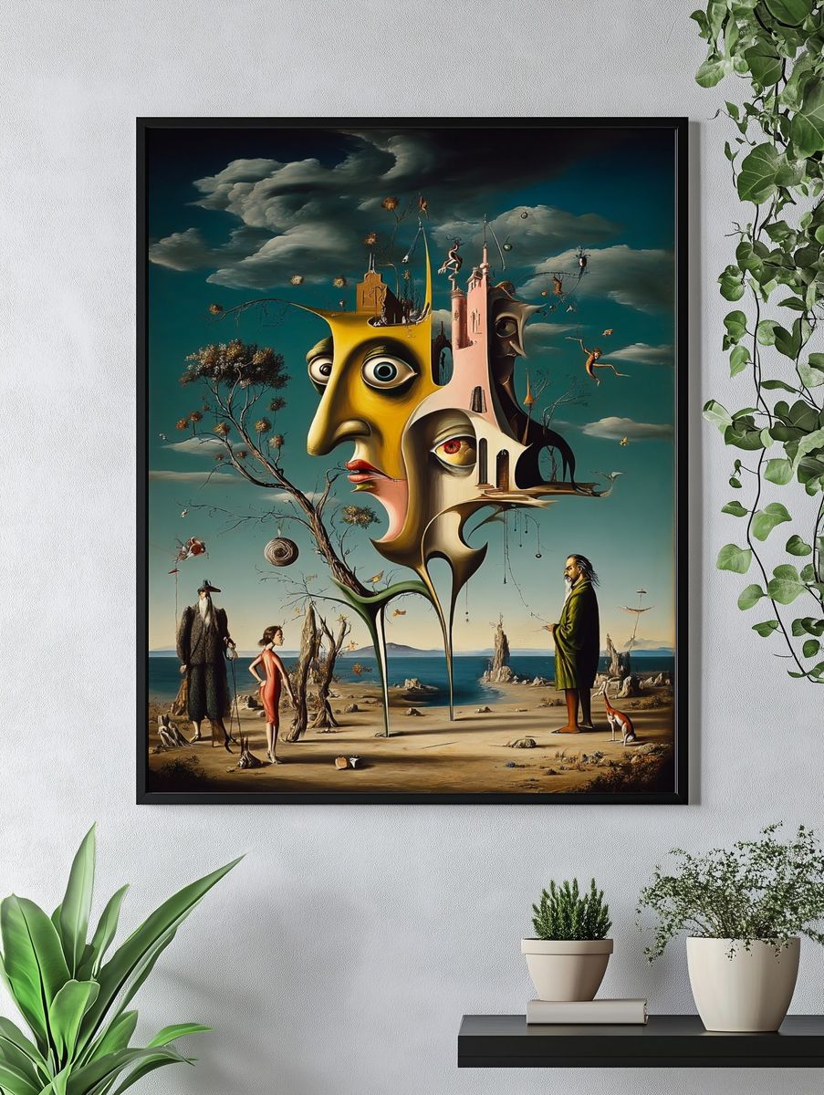 Surreal Facescape Fine-Art Poster. — room view 4
