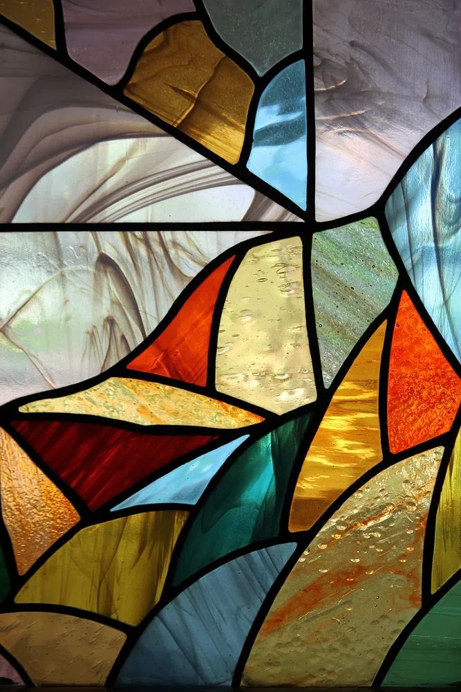 Colorful Stained Glass Abstract Poster. poster — abstract art
