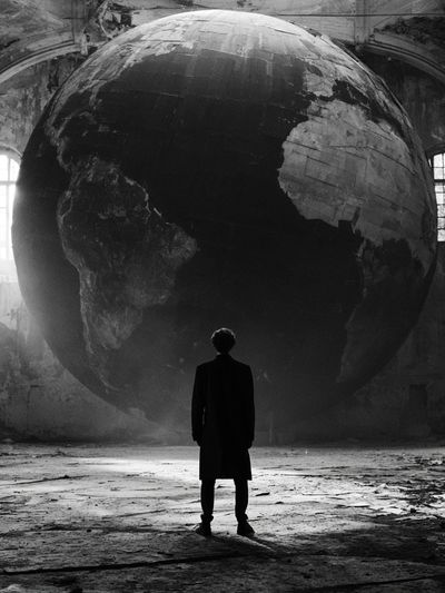 Surreal Giant Earth — Fine-Art Print. poster