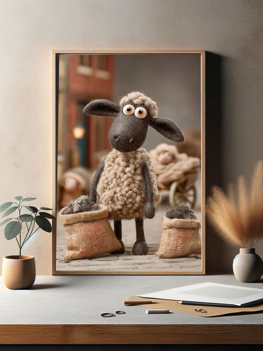 Shaun the Sheep — Cartoon Print. — room view 2