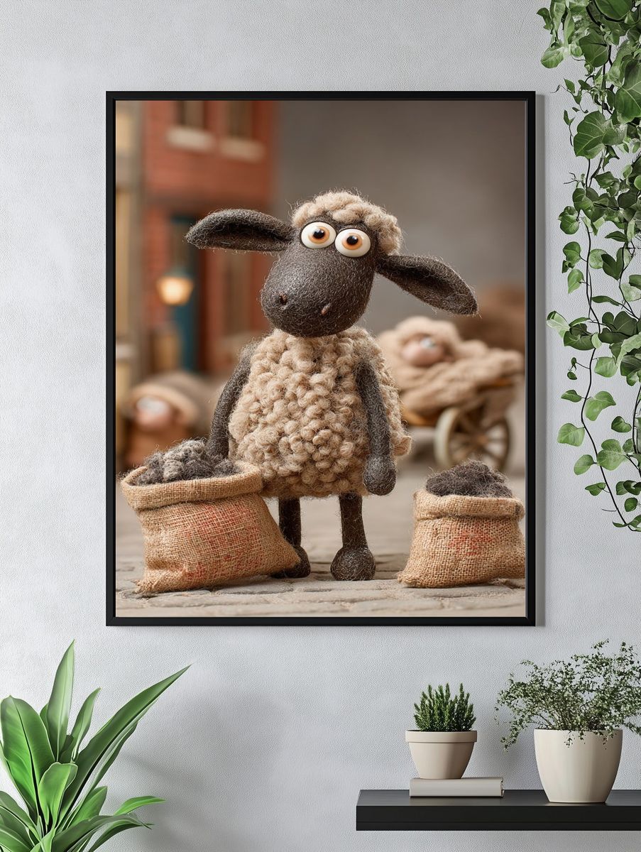 Shaun the Sheep — Cartoon Print. — room view 4