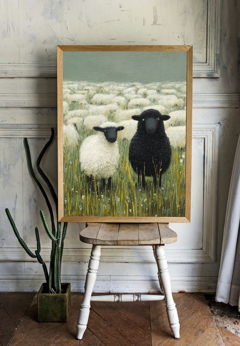 Sheep Meadow Fine-Art Print. room preview