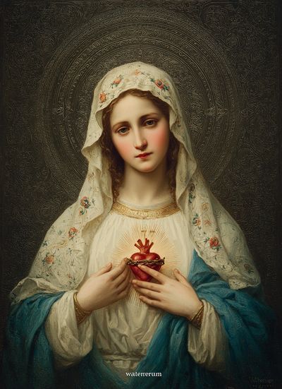 Sacred Heart of Mary — Fine Art Print. poster print