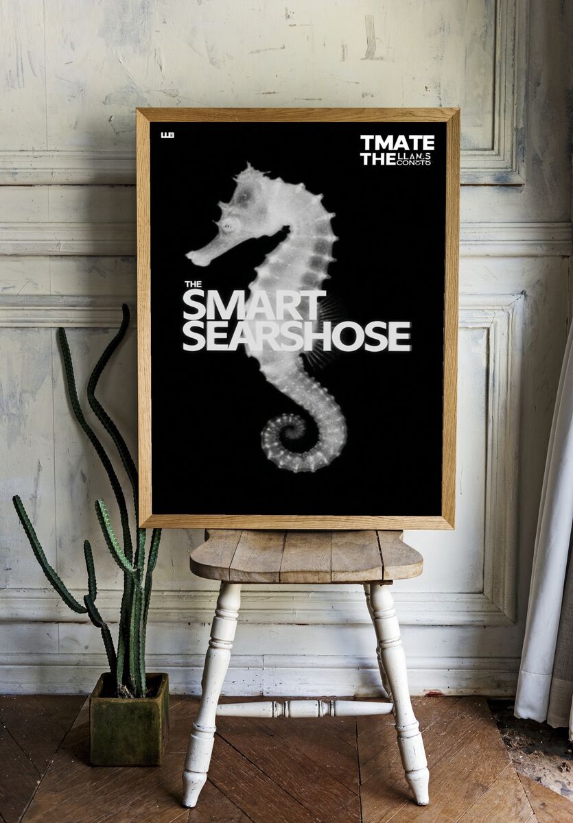 Seahorse — Minimalist Print. — room view 1