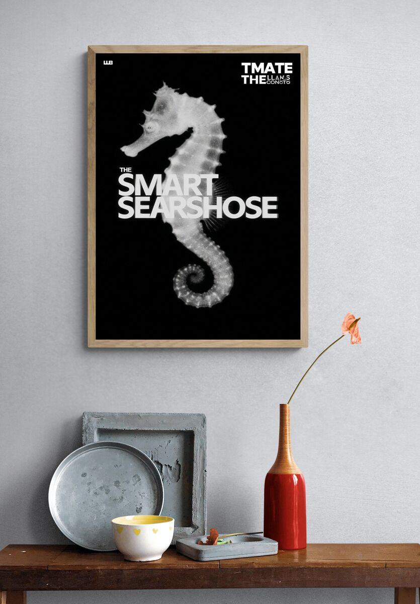 Seahorse — Minimalist Print. — room view 3