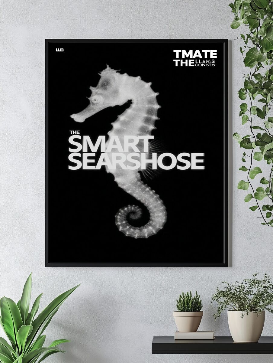 Seahorse — Minimalist Print. — room view 4
