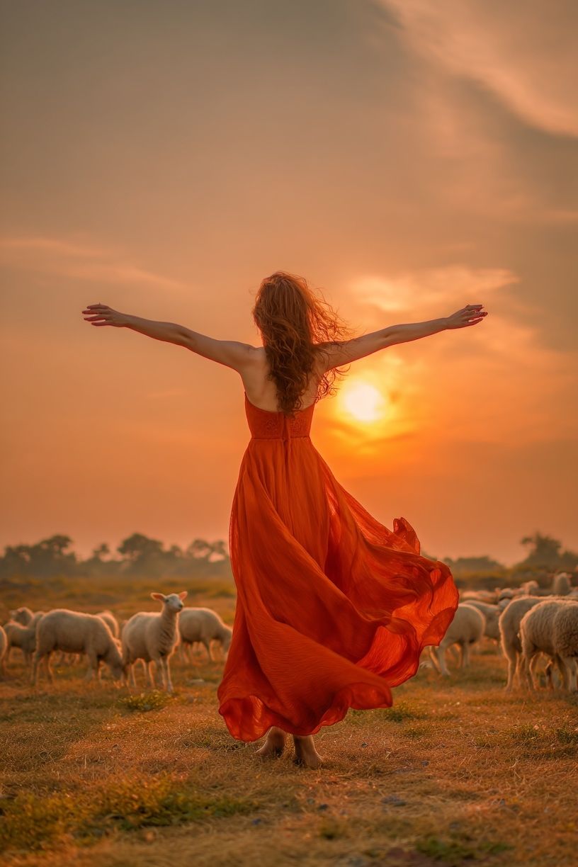 Sunset Shepherd Portrait Print. poster — photography art