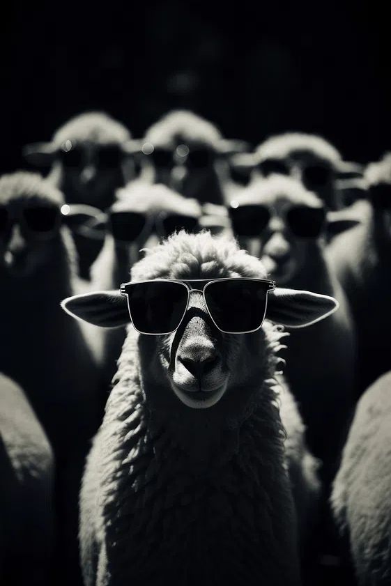 Cool Sheep — Funny Print. poster detail