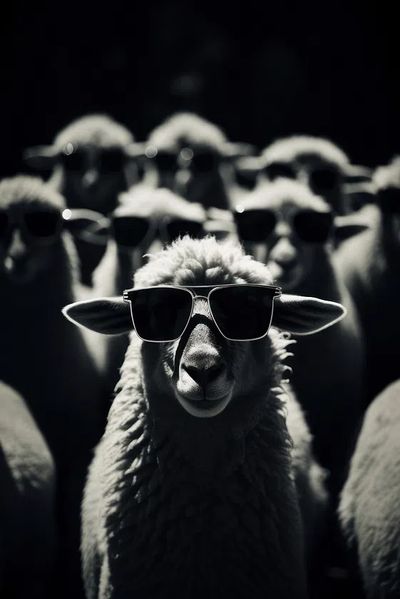 Cool Sheep — Funny Print. poster