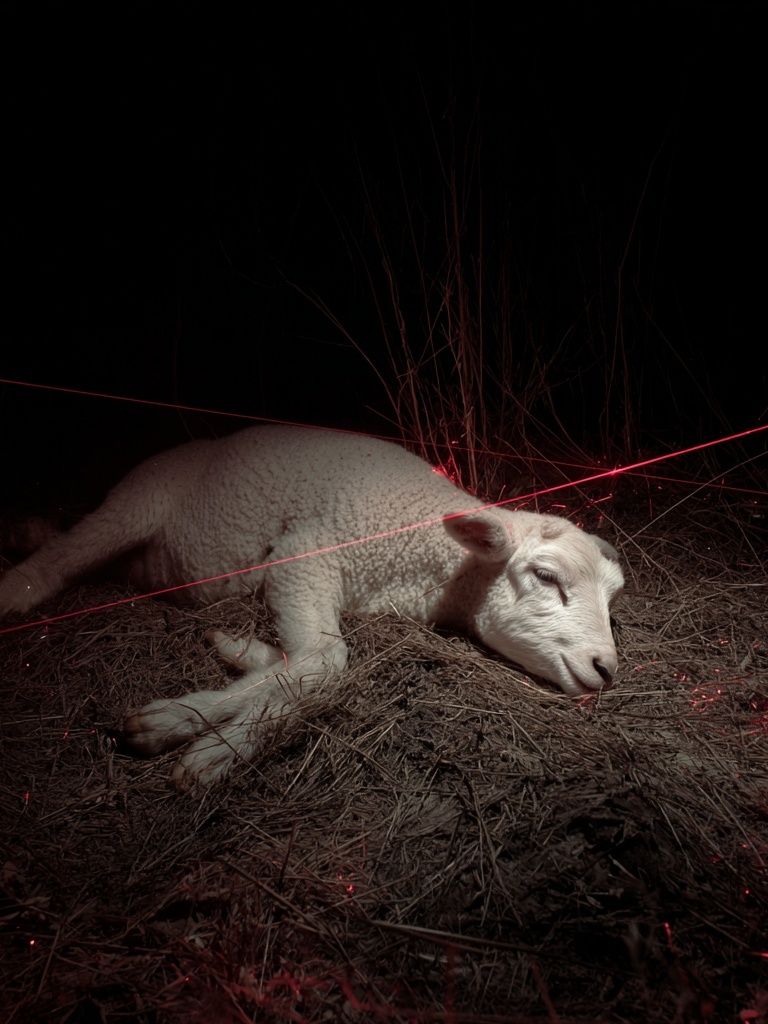 Resting Sheep — Contemporary Photography Print. poster — photography art