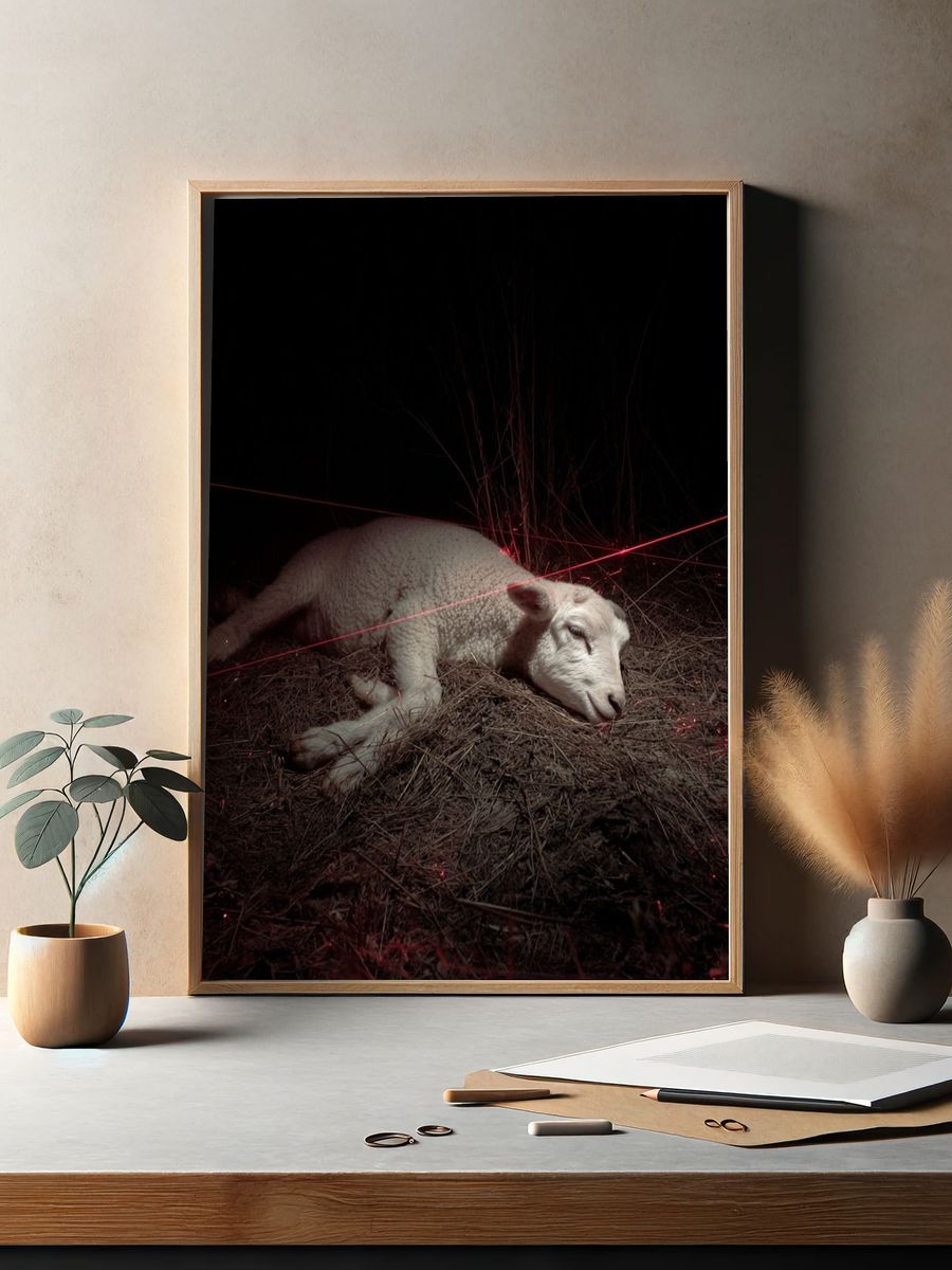 Resting Sheep — Contemporary Photography Print. — room view 2