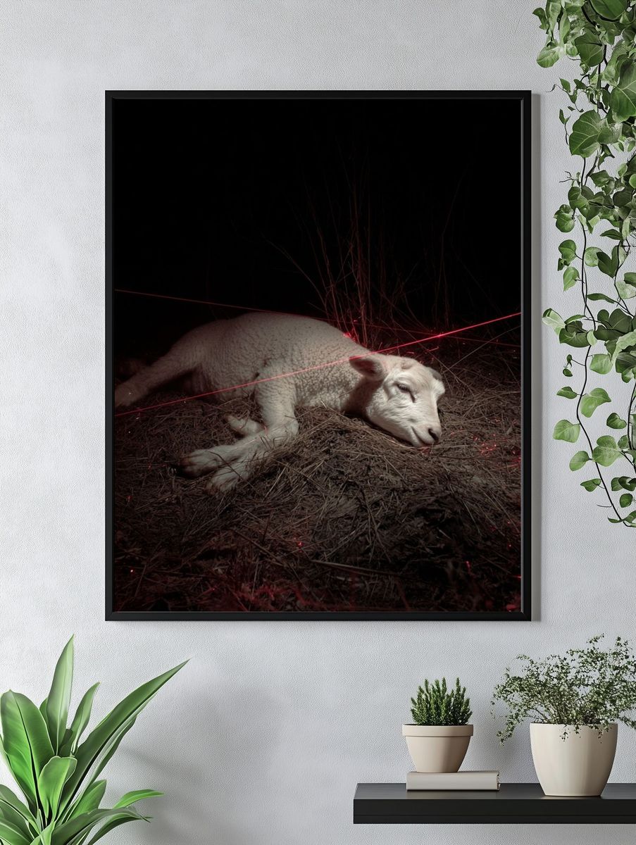 Resting Sheep — Contemporary Photography Print. — room view 4