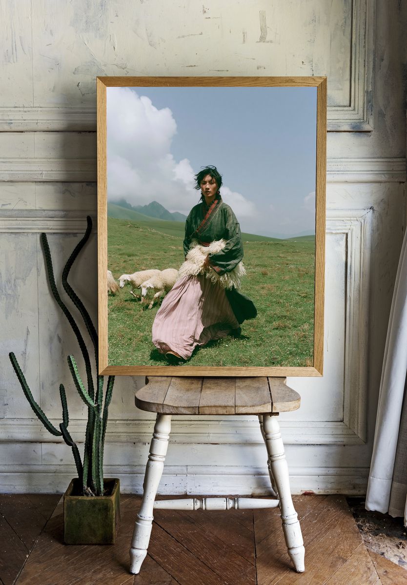 Shepherd in the Highlands Photography Poster. room preview
