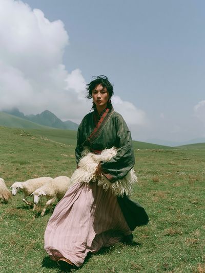 Shepherd in the Highlands Photography Poster.