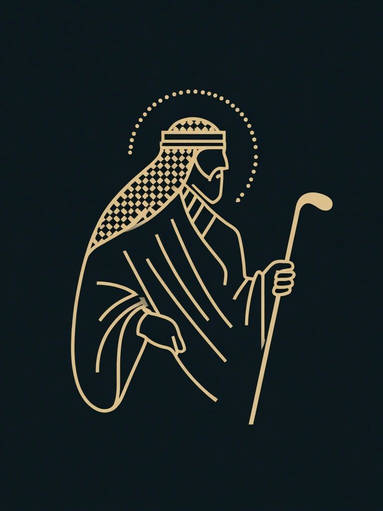 Shepherd Illustration Poster. poster — illustration art
