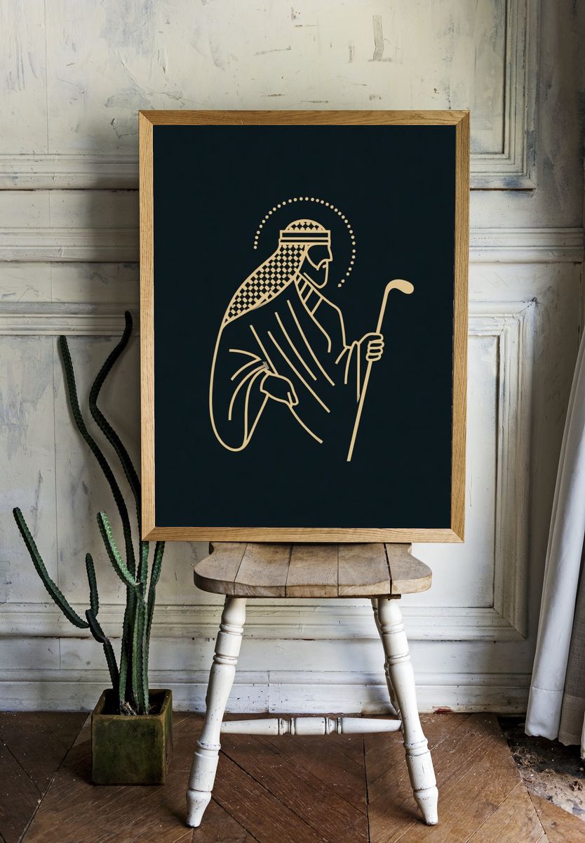Shepherd Illustration Poster. — room view 1