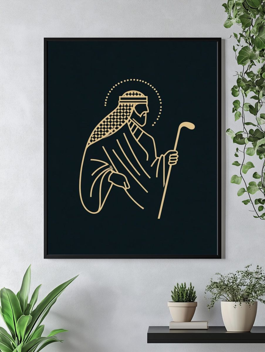 Shepherd Illustration Poster. — room view 4