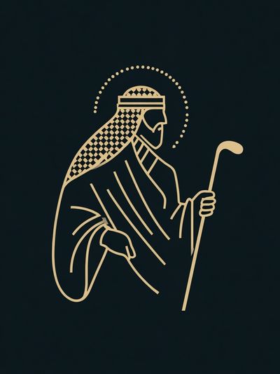 Shepherd Illustration Poster. poster