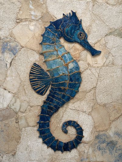 Seahorse Mosaic Poster. poster