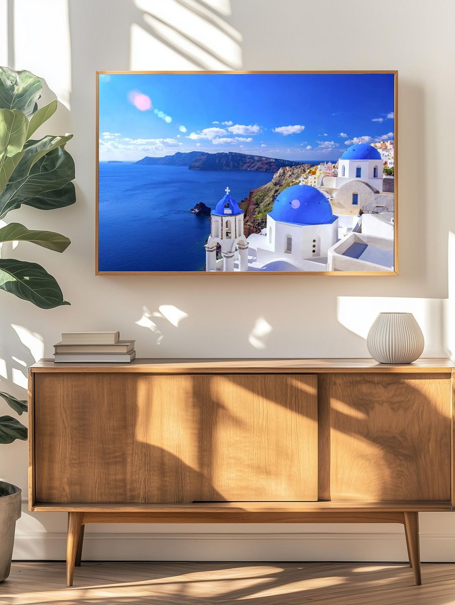 Santorini Island — Photography Print. — room view 3