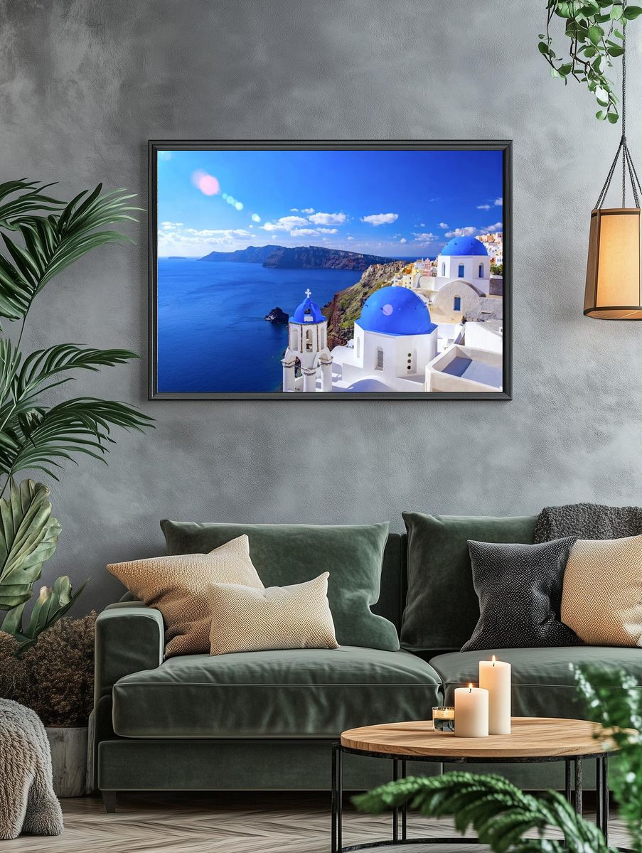Santorini Island — Photography Print. — room view 4