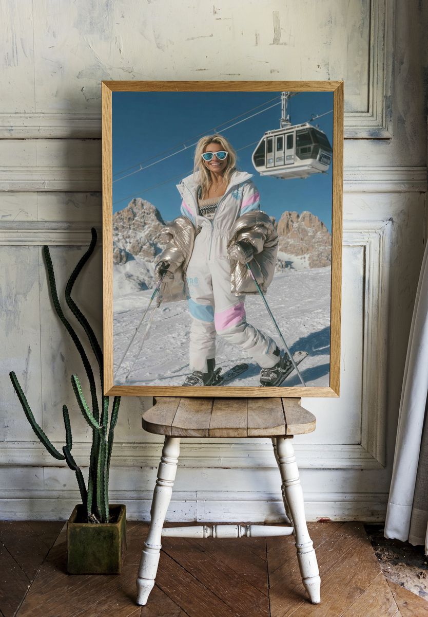 Ski Resort Glam Photography Poster. — room view 1