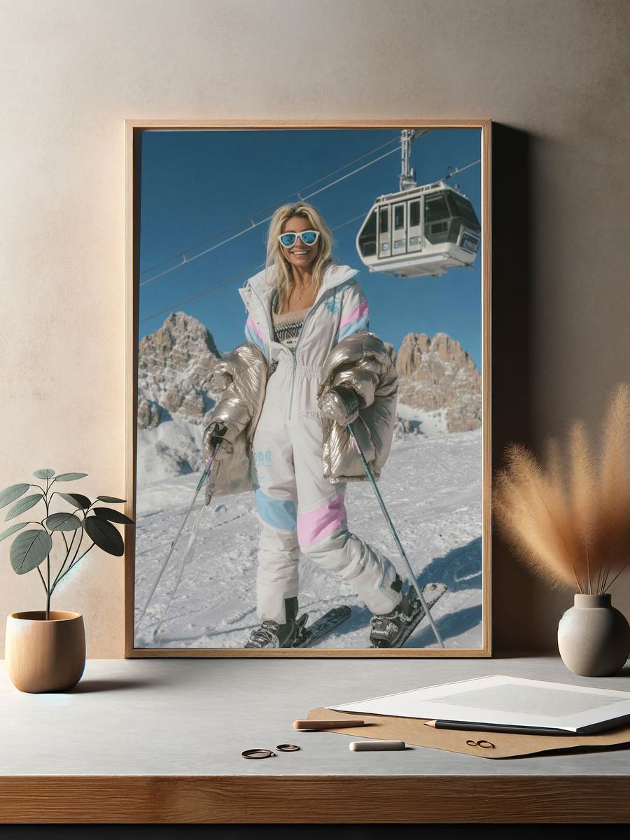 Ski Resort Glam Photography Poster. — room view 2