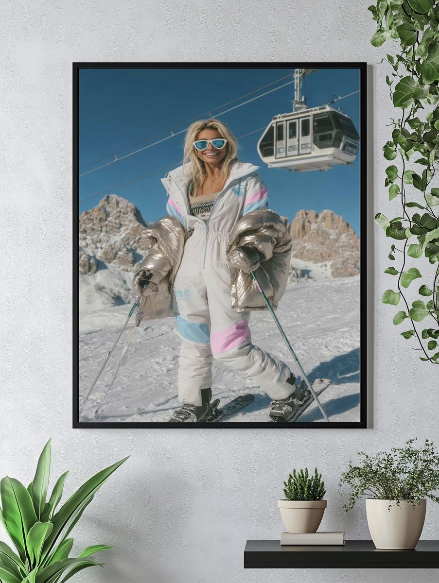 Ski Resort Glam Photography Poster. — room view 4