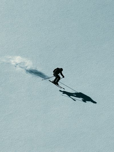 Skier on Snowfield Photography Poster. poster