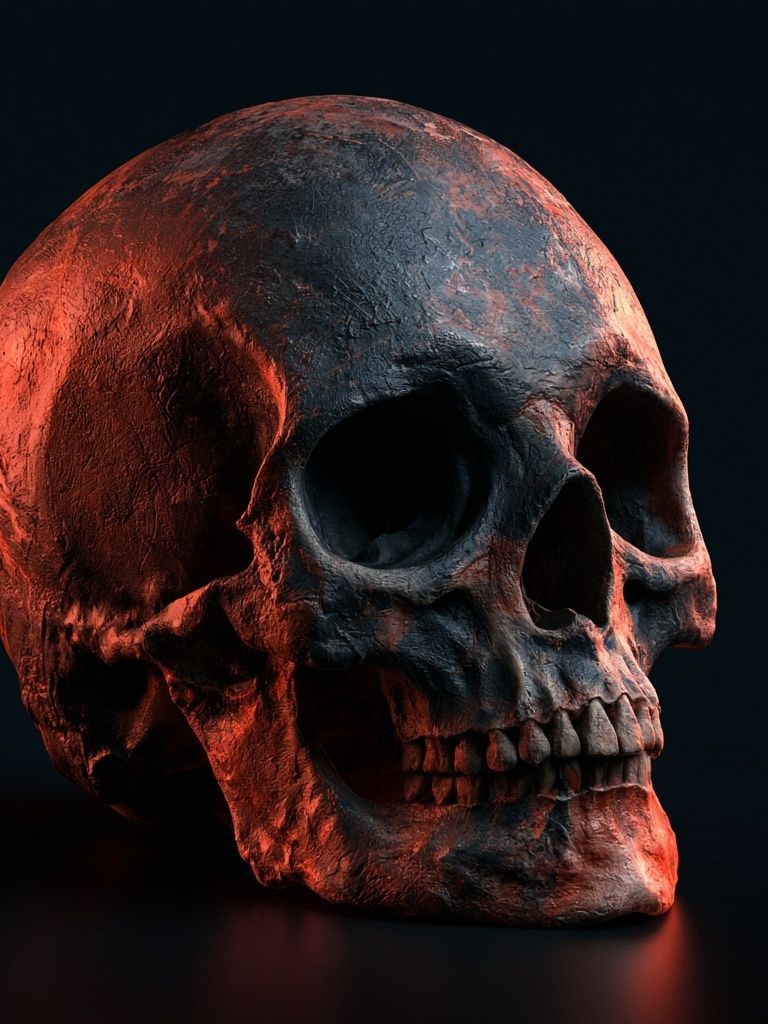 Red Skull Dark Art Poster. poster detail