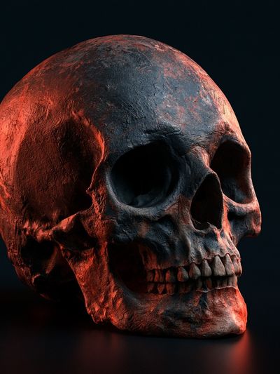 Red Skull Dark Art Poster. poster