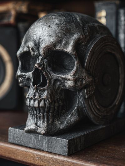 Dark Skull Still Life Poster.
