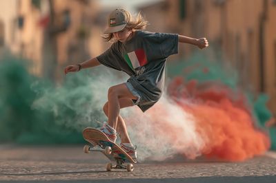 Skateboarder in Motion Photography Poster.
