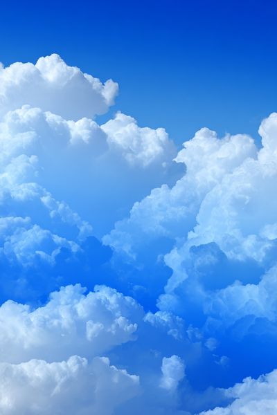 Blue Sky Clouds Photography Poster. poster