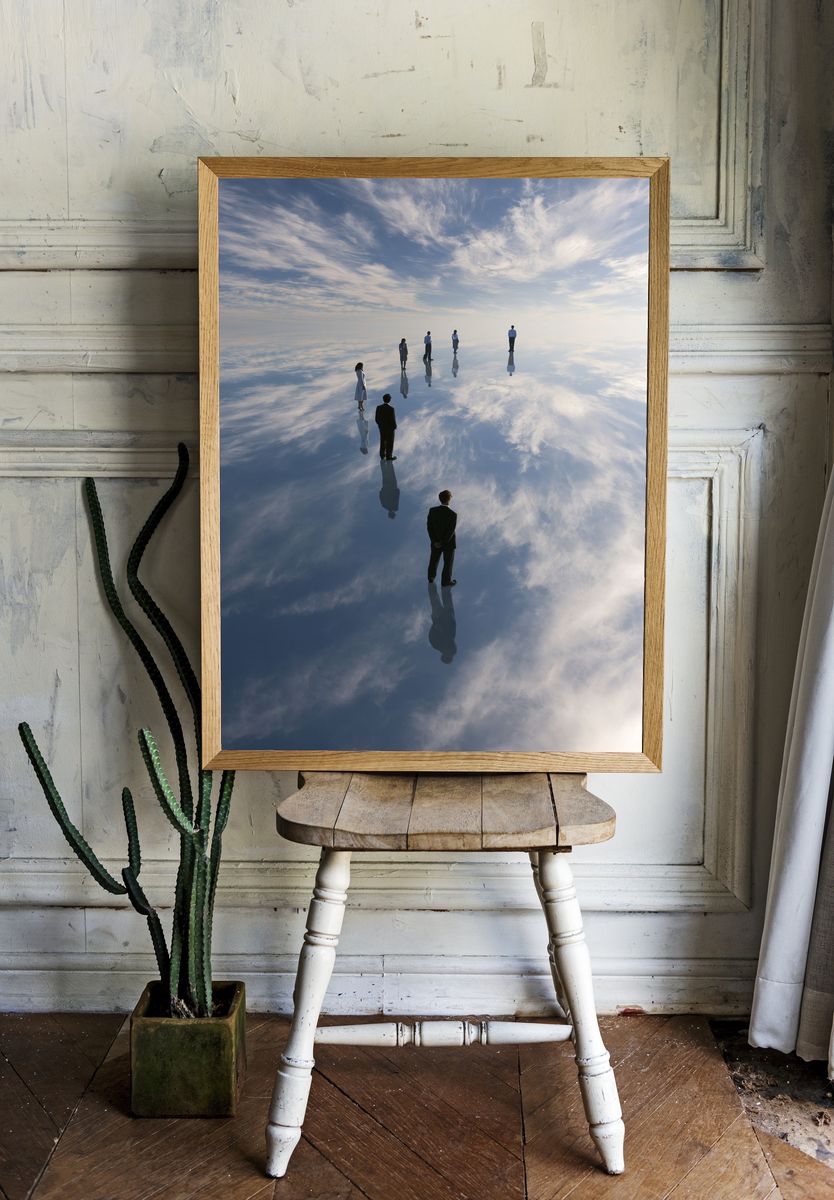 Dreamlike Sky Reflection Photography Poster. room preview