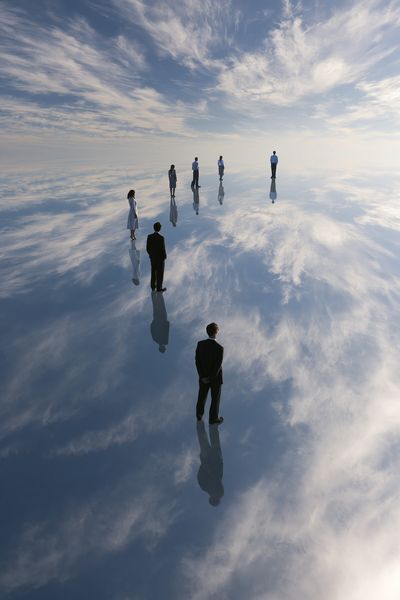 Dreamlike Sky Reflection Photography Poster. poster