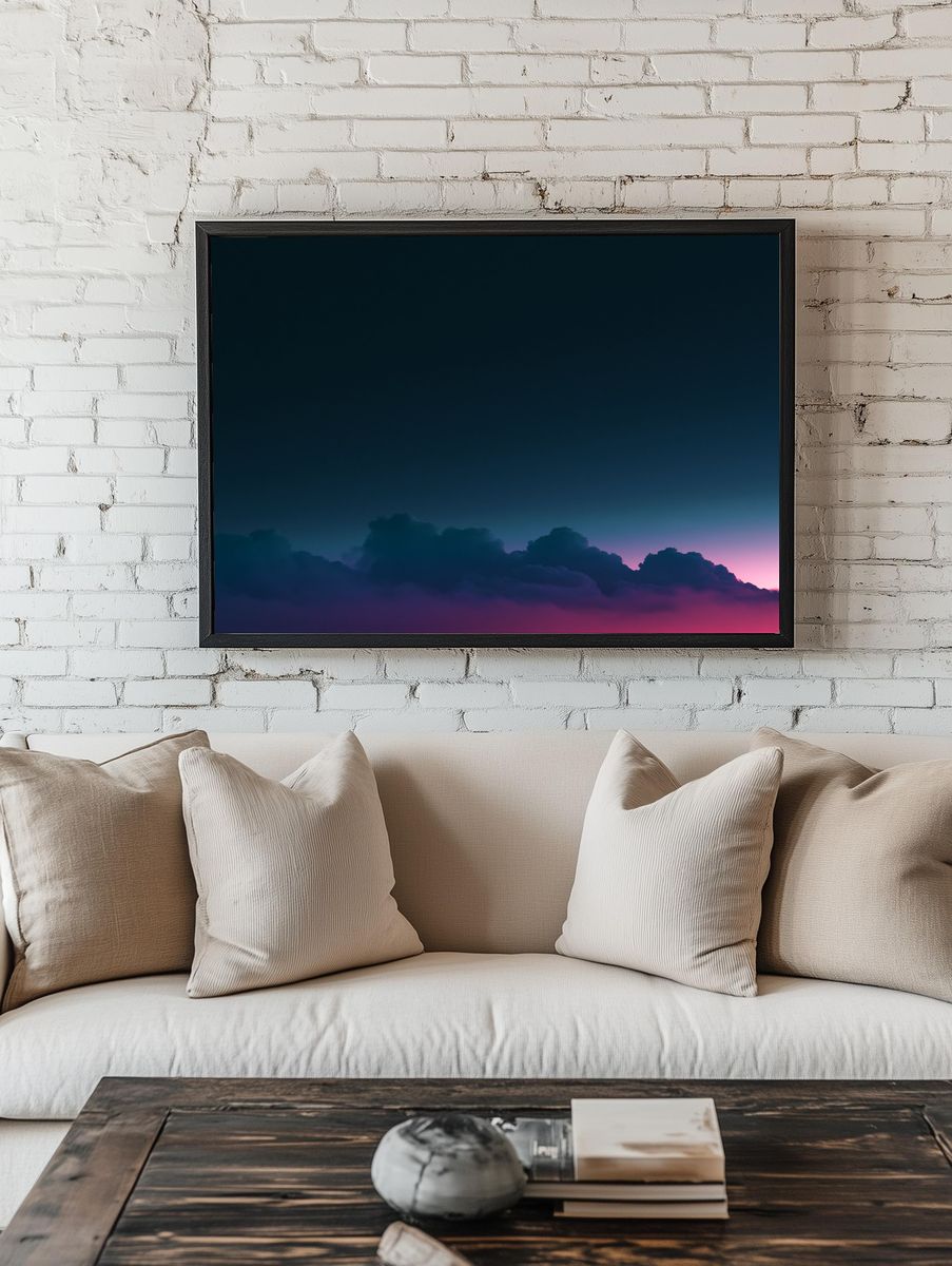 Twilight Cloudscape Photography Print. — room view 1