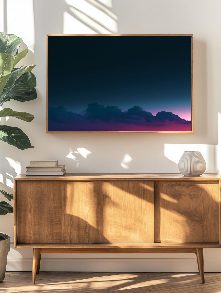 Twilight Cloudscape Photography Print. — room view 3