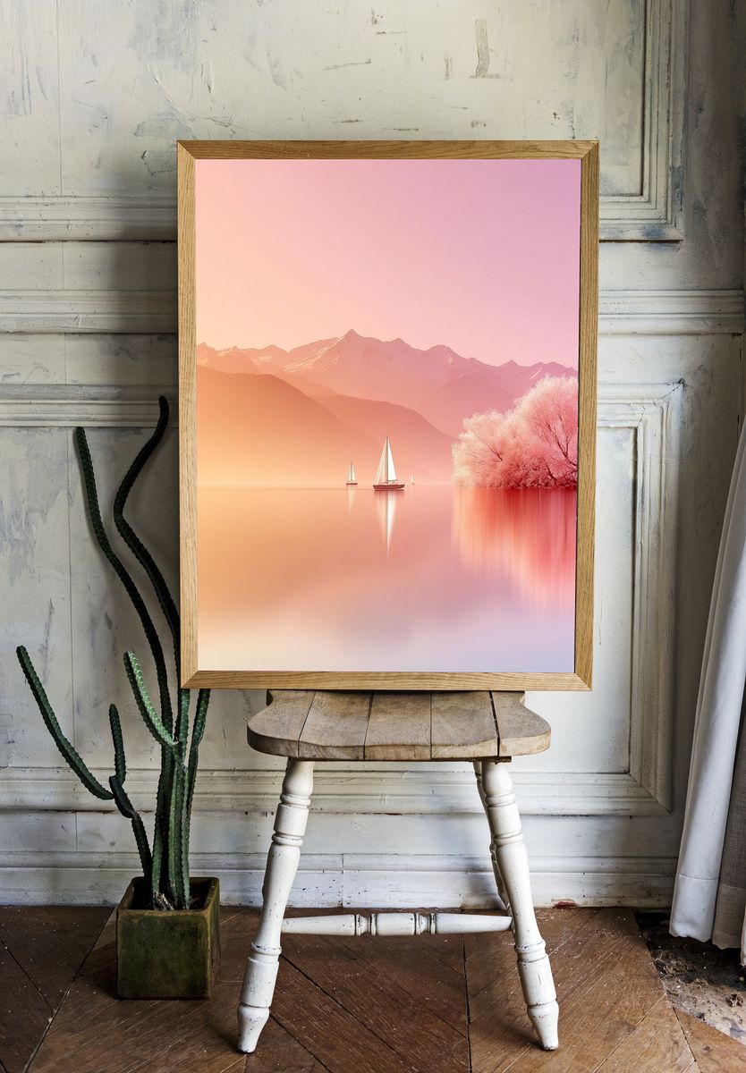 Serene Lake at Dawn — Photography Print room preview