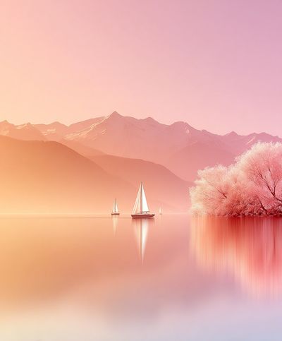 Serene Lake at Dawn — Photography Print. poster