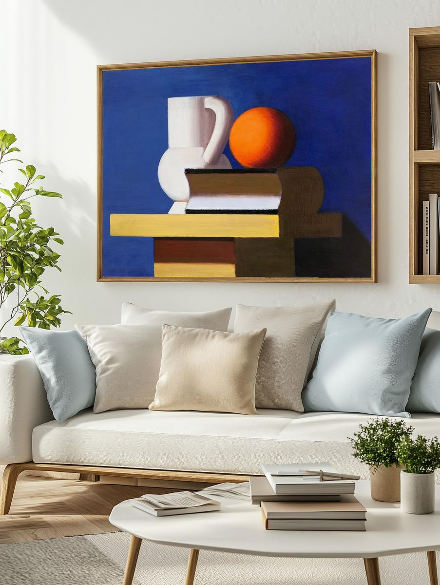 Still Life with Orange — Fine Art Print. — room view 2