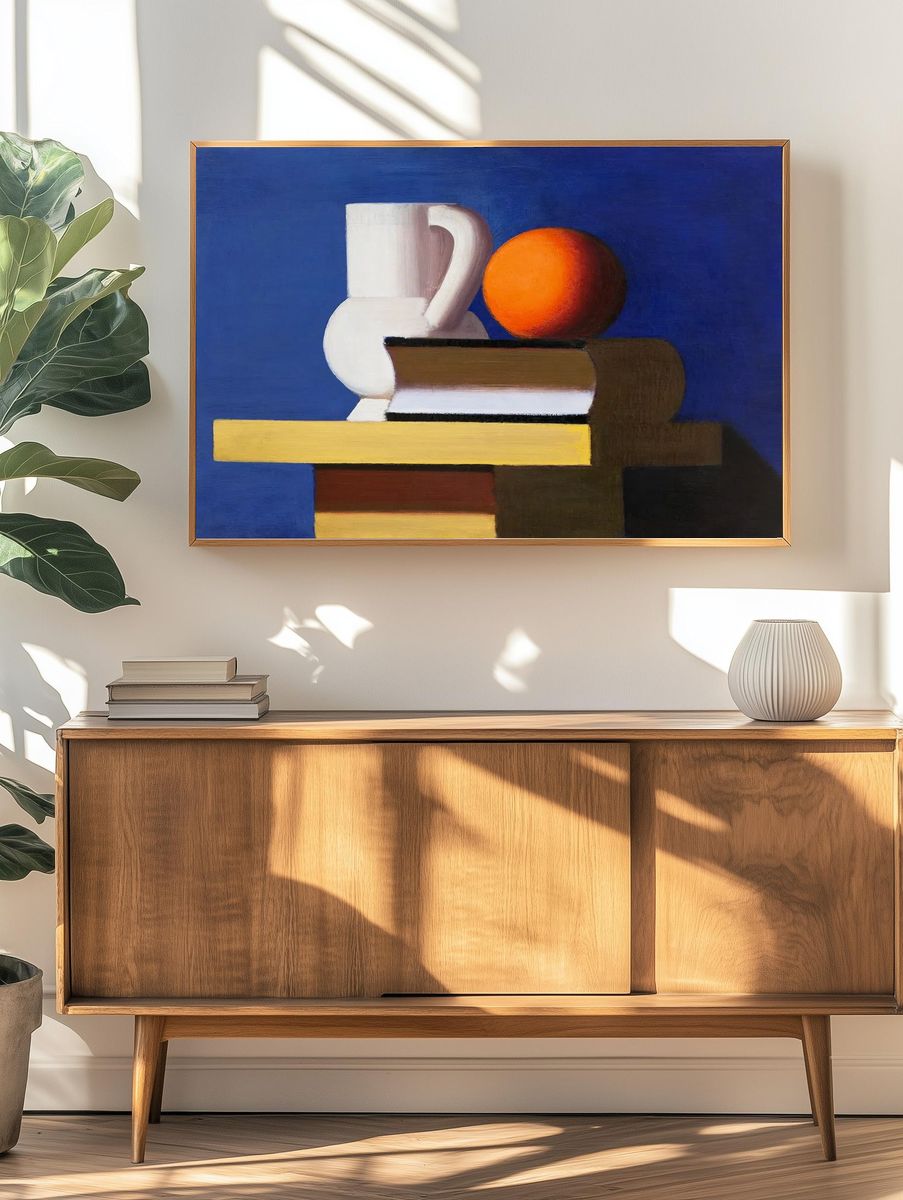 Still Life with Orange — Fine Art Print. — room view 3