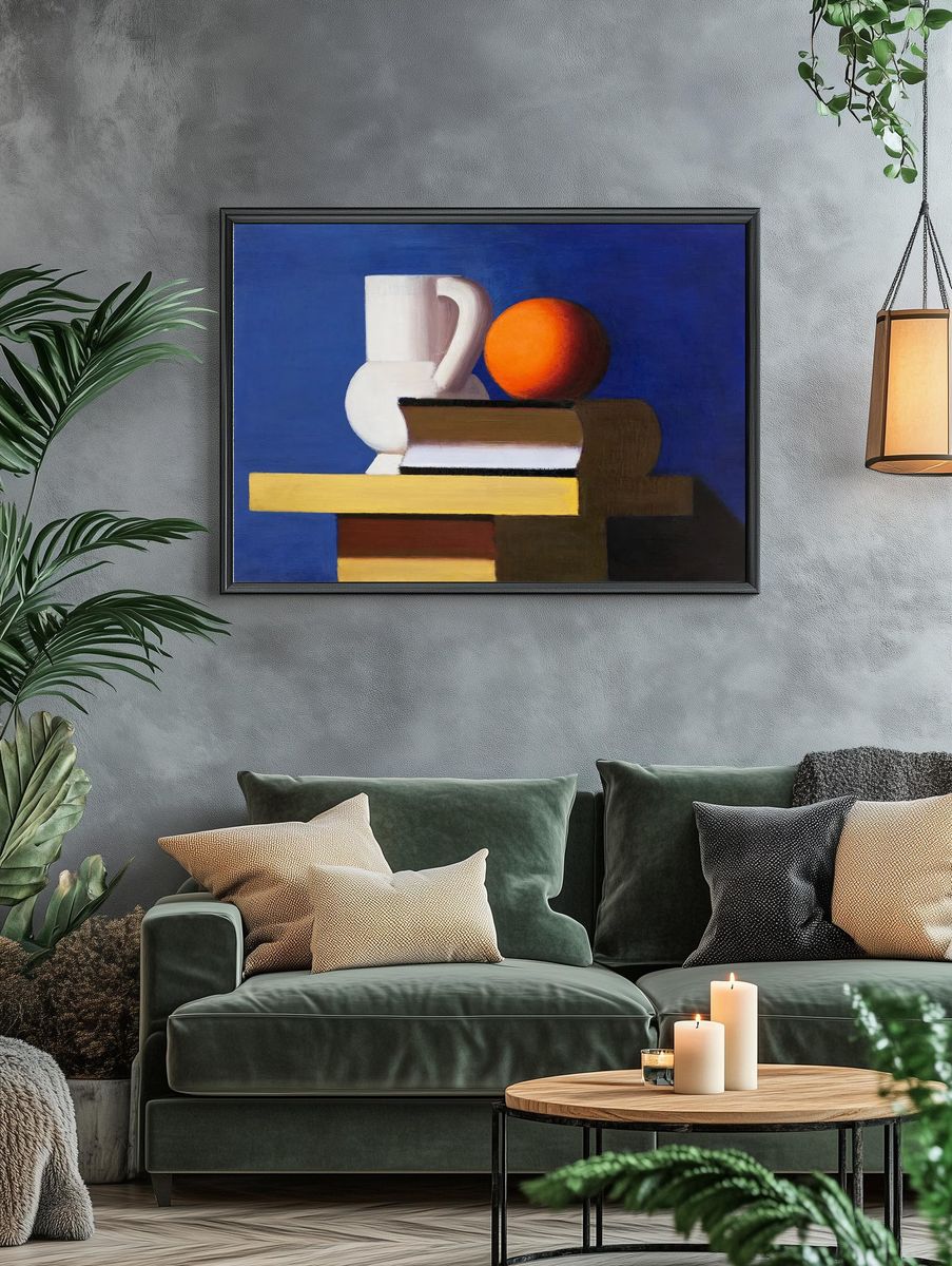 Still Life with Orange — Fine Art Print. — room view 4