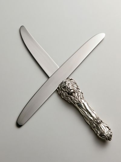 Silver Lion Letter Opener Poster.