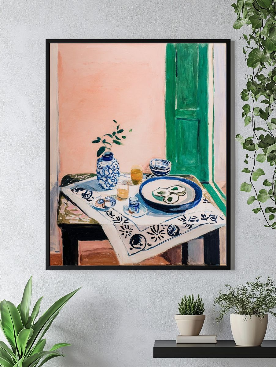 Still Life with Blue and Green — Fine Art Print. — room view 4