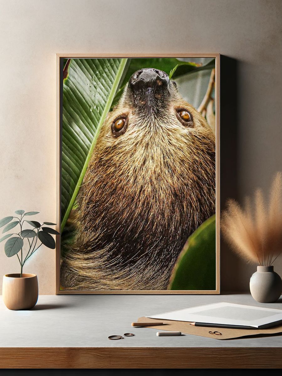 Two-toed Sloth by Stan Bysshe — Art Print. — room view 2